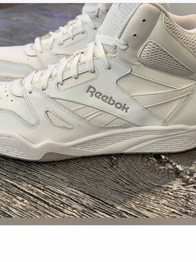 Reebok White Leather High-Top Sneakers